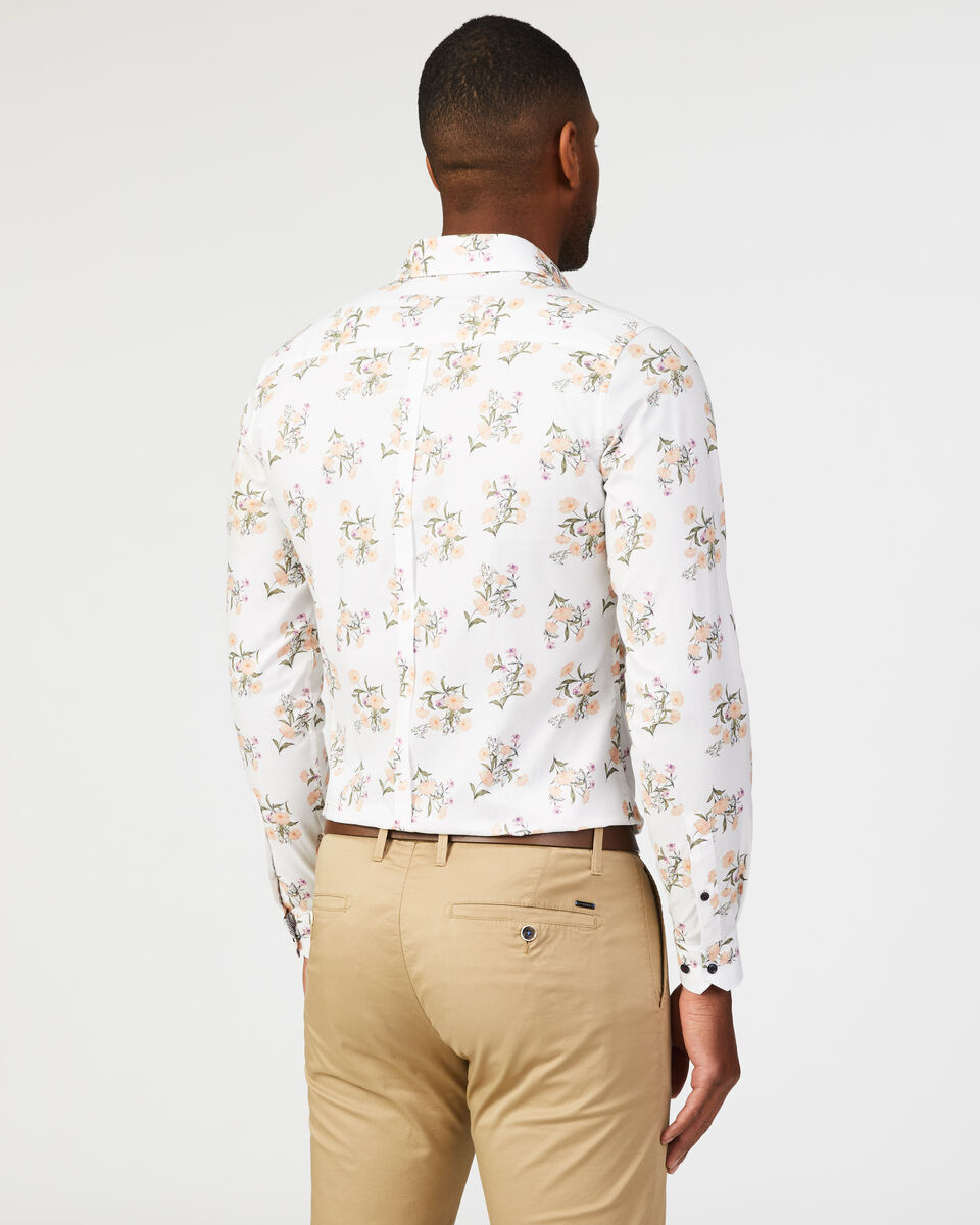 Essendon Long Sleeve Shirt, White/Pink, hi-res